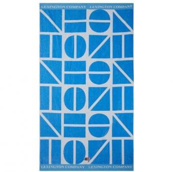 Serviette Lexington Coton Velours 100x180 cm Bleu