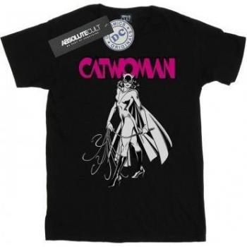 Maglietta Boyfriend Catwoman in Cotone per Donna