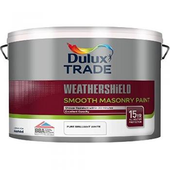 Dulux Trade Weathershield Smooth Paint Brilliant White 10 Litres