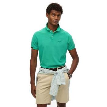 Superdry Men’s Green Vintage Destroy Polo – Medium, Short Sleeve