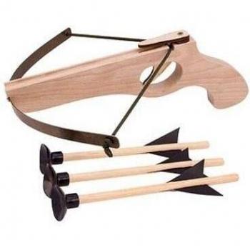 BestSaller Natural Finish Compact Wooden Armbristle, Steel Bowed, Pack of 3 Bolts