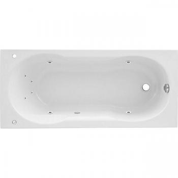OTTOFOND Whirlpool‑Badewanne „Julia“ – B:75 cm, H:40 cm, L:170 cm, T:75 cm, chrom
