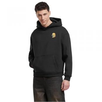 Damen Hoodie Mister Tee Burger EMB Weich und Bequem