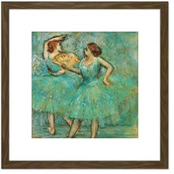 Edgar Degas Two Dancers 1905 – 8 x 8 Square Wooden Framed Artwork with Mount