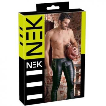 Herren Slim-Fit Hose im Mattlook mit Reißverschluss