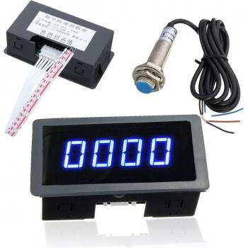 LED Digital Tachometer Gauge with Hall Effect Sensor