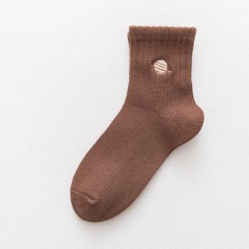Unisex Cotton Socks with Japanese Cartoon Astronaut Rocket Design for Autumn Winter