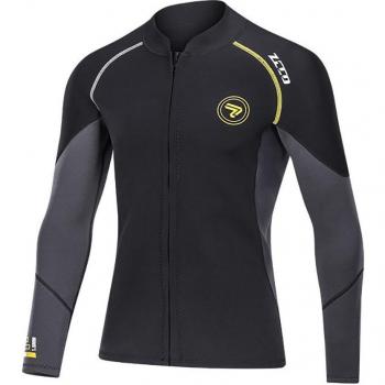 Veste de surf néoprène homme 1,5 mm noire à manches longues