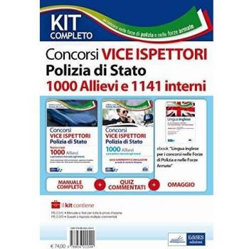 Kit concorsi Vice Ispettori Polizia di Stato. Manuale e quiz commentati per 1000 Allievi e 1141 interni. Con e-book