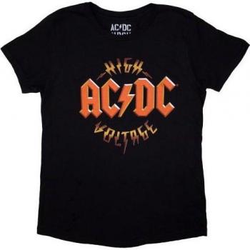 Black High Voltage Rock N Roll Tee for Women
