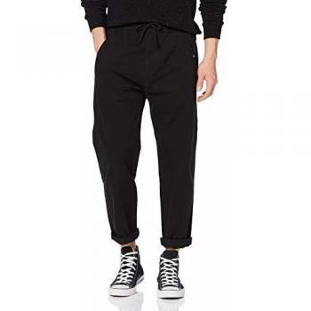 Pantalon homme Superdry Edit Taper à cordon, Noir (Black 02A), 48 (Taille Fabricant: 30/32)