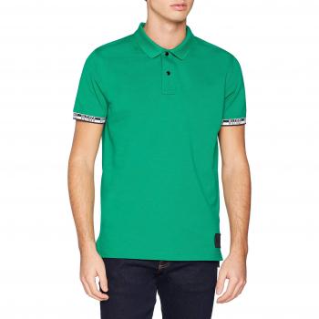 Tommy Hilfiger Herren Heather Badge Regular Polo Poloshirt, Grün, Small