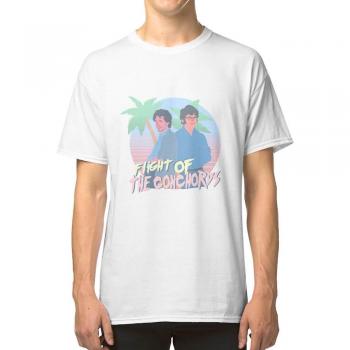 T‑shirt Blanc « Conchords Flight – Style 80s »