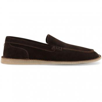Dolce & Gabbana Brown Leather Loafers for Men