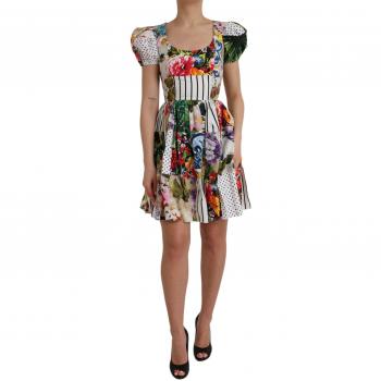 Dolce & Gabbana Women's Multicolor Patchwork Mini Dress