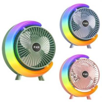 Ventilador Compacto USB 3 Velocidades y Luz LED RGB