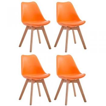Borneo Retro Küchenstuhl 4er Set aus Kunstleder