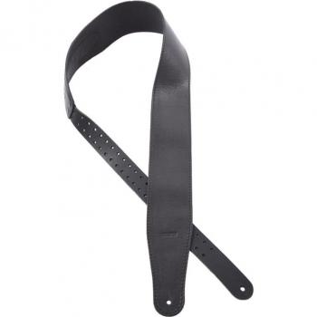 Black Genuine Leather Guitar Strap