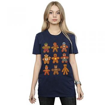 Women’s Marvel Avengers Christmas Gingerbread Cotton Boyfriend T-Shirt (2XL)