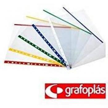Bolsa de Fundas de Polipropileno Folio 16 Taladro Azul 10 Piezas