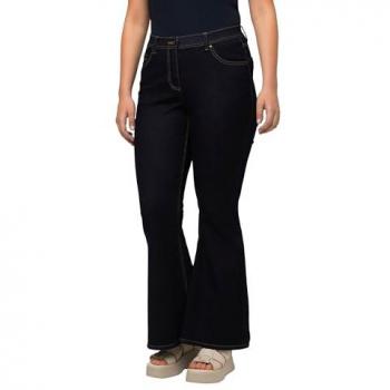 Ulla Popken Bootcut-Jeans Marie, Damen, ausgestelltes Bein, recycelt, Größe 50