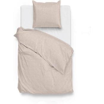 Bettwäsche ZO HOME Lino – 2‑teiliges Set in Beige (Sandy), 135 × 200 cm & 80 × 80 cm, 100 % Baumwolle