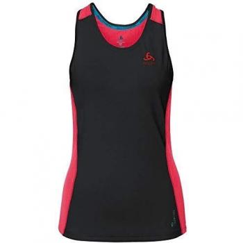 Odlo T-Shirt Femme BL Top Crew Neck Singlet Ceramicool Pro, Extra-S Noir/Corail