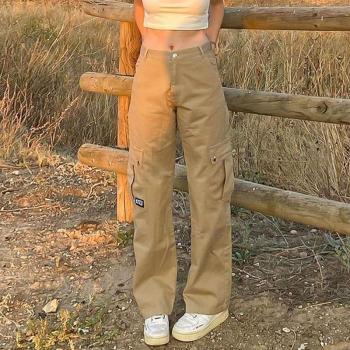 Pantalones Capri de pierna ancha para mujer