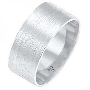 Elli Fingerring »Ring Bandring Breit Matt Gebürstet Basic 925 Silber«