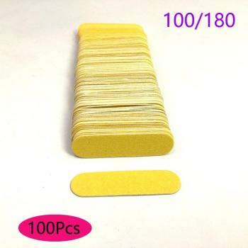 100Pcs Mini Nail Files 100/240 Grit
