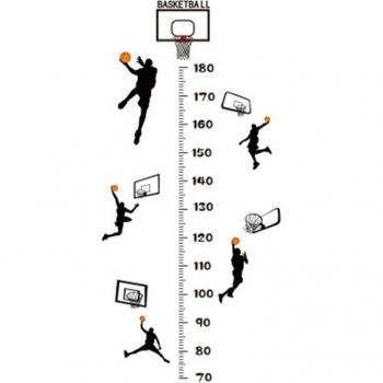 Boys Basketball Height Ruler Wall Decor