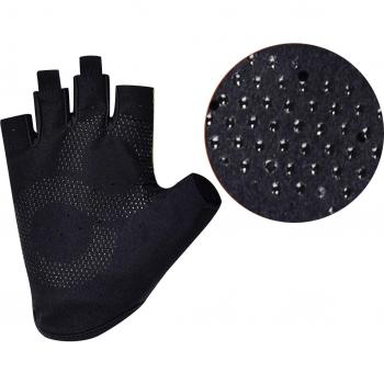 Unisex Black/Green Half-Finger Sports Gloves