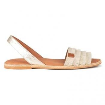 Popa Plana Yute con Flecos Beige