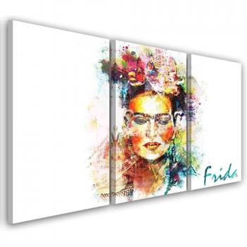 Frida Kahlo Three‑Part Canvas Display – 60x40cm Mixed Colors