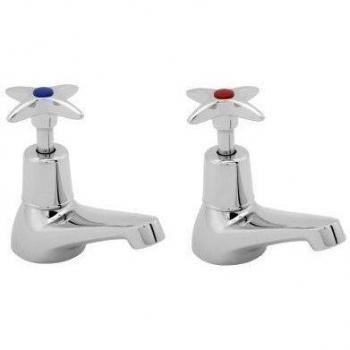 Deva Polished Chrome Basin Mixer Tap with Cross Handles (181X)