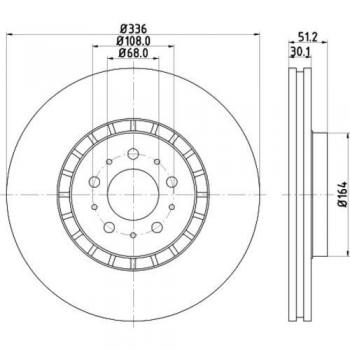 HELLA 8DD 355 110-591 Vorderachse Bremsscheibe