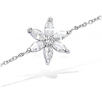 Elegant Flora Silver Bracelet