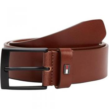 Tommy Hilfiger Lederherrenbänder Adan 3.5 Ext AM0AM13014 – Braun, Metallpatch, Einzeldornschließe