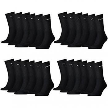 Three‑Pack Grey Head Racket Crew Socks – EU 35‑38