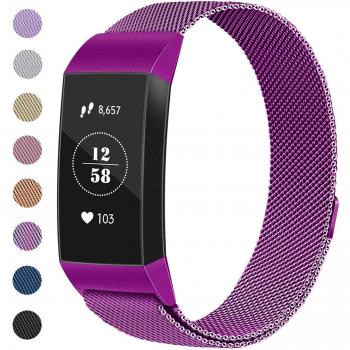Milanese Mesh Loop Stainless Steel Band for Fitbit Charge 3 by Vancle