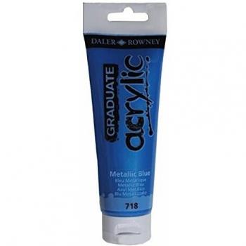 Graduate acrilico 120 ml blu metallizzato