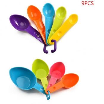 9-Piece Colorful Measuring Spoon and Cup Set