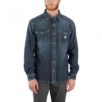 Camicia a Maniche Lunghe Carhartt Blu 2XL