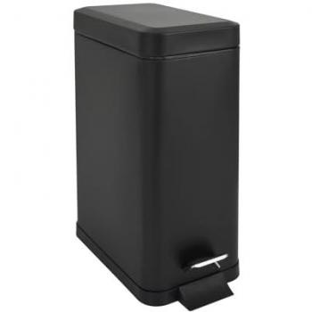 SVITA Poubelle pédale STM10 10 L : seau intérieur + couvercle soft‑close noir