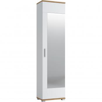Garderobenschrank LIVING CHARM „Hola“ – schlicht weiß, 50 × 199 × 34 cm