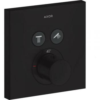 Thermostat de douche encastré Axor ShowerSelect, 2 appareils, noir mat