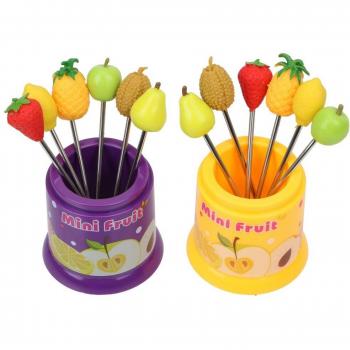 Conjunto Pastel de Merienda 6 piezas con Tenedor Decorativo