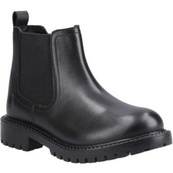 Girls' Ariella Junior Chelsea Leather Black Boot