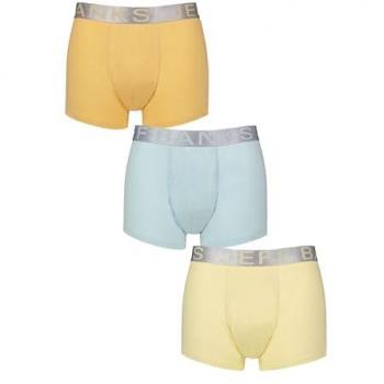 Jeff Banks Men's Cotton Trunks, Pastel Orange – 3 Pack, M