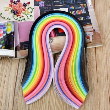 Color Paper Quilling Strips Set